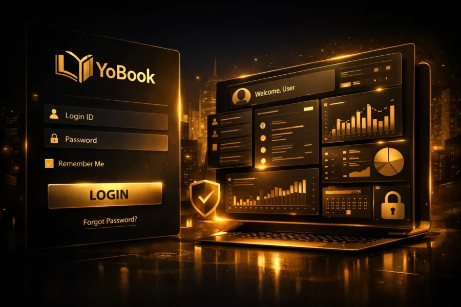 YoBook Login secure sign in system interface