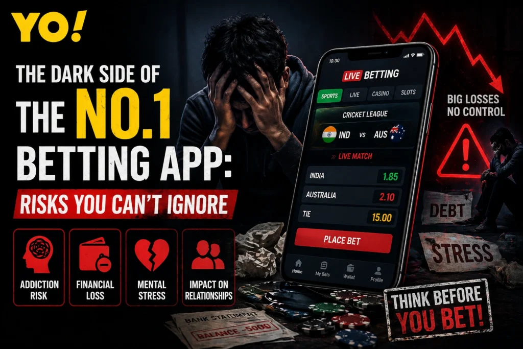 No. 1 betting app dark side showing risks, financial loss, and addiction in online gaming
