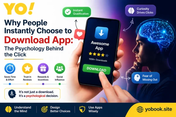 Why people instantly choose to download app showing psychology behind user behavior and click decision